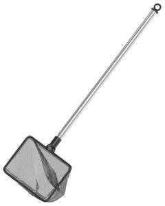 lot 2031 image: Pawfly 3 Inch Aquarium Fish Net with Telescopic Stainless Steel Handle Small Square Net with Soft Fine Mesh Sludge Food Residue Wastes Skimming Cleaning Net for Fish Tanks Small Koi Ponds and Pools