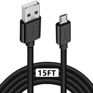 lot 2035 image: DEEGO Micro USB Cable, 15Ft Extra Long Controller Charger Compatible with PS4, PlayStation 4, Charger Cord Fast Android USB Charging Cable, Black
