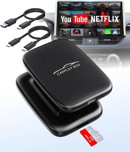 lot 2037 image: 2025 Upgraded Wireless CarPlay and Android Auto Adapter- Built in Netflix YouTube Support TF Card, Magic Car Play AI Box Convert Wired to Wireless Dongle,Apple car Play Adapter for Cars from 2016