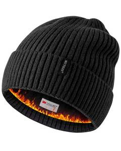 lot 2052 image: 30% Merino Wool Beanie Hats for Men and Women, Thick Thermal Lined Winter Skull Caps