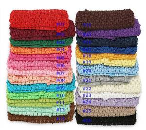 lot 2053 image: QandSweet Baby Girls Stretch Headbands Crochet Hair Bands (26 Colors)