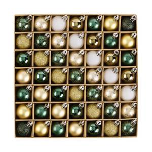 lot 2065 image: DecorbyHannah St. Patricks Day Christmas Ornaments, 49ct 1.18inches Emerald Green Gold Mini Tree Ornaments, Shatterproof Plastic Ball Set for St. Patricks Day, Spring Irish Holiday Decor