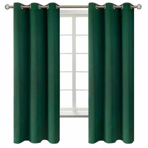 lot 2095 image: BGment Christmas Blackout Curtains - Grommet Thermal Insulated Room Darkening Bedroom and Living Room Curtains, Set of 2 Decorative Curtain Panels (42 x 63 Inch, Emerald Green)