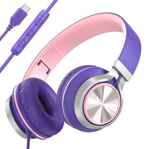 lot 2099 image: INFURTURE USB C Headphones with Mic,Volume Control,Tangle-Free Plaiting Line,Wired Headphones Type c,Lightweight Foldable for iPhone 171615 Headphone SeriesTabletSchoolTravelSportsAudiobooks