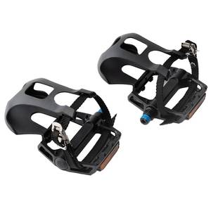 lot 2105 image: 1 Pair Bike Pedals with Toe Cages for Peloton, Spin, & Outdoor Bikes - Aluminum 916 Replacement Parts