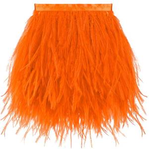 lot 2116 image: Soarer Orange Ostrich Feather Trim - 1.5Ply 4-5Inch 2Yards Feathers Fringe Trim for DIY Sewing Clothing,Halloween Home Party(1.5ply-Orange)