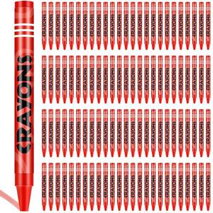 lot 2477 image: Tenceur 100 Pcs Single Color Crayons Bulk Crayons Coloring Party Favors Pastels Set for Adults Teacher Painting Classrooms Groups Party Art Gifts Supplies(Red)