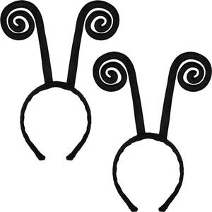 lot 2495 image: meekoo 2 Pcs Butterfly Antenna Headband Book Character Costume Hair Band for Halloween Parties Accessory(Black,Butterfly Antenna)