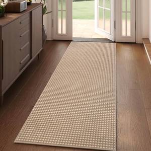 lot 3068 image: YDKGL Boho 2x5 ft Hallway Runners Rug Woven Washable Long Kitchen Runner Mat Rugs Non Slip, Soft Entryway Laundry Hall Runner Floor Carpet for Indoor Backdoor Bedroom Kitchen Living Room, Brown