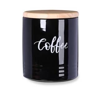 lot 3073 image: LEETOYI Porcelain Food Storage Containers with Lid, 4.5 Inch 31oz, Black Labeled Coffee