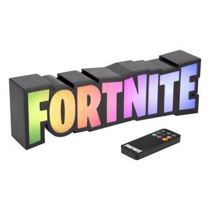 lot 3081 image: Fortnite RGB Color Changing Gaming Lamp with Remote Controller, Officially Licensed Gaming Light, Wall or Desk Display, USB Powered, Home Decor for Gamers  Paladone