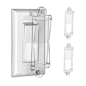 lot 4296 image: Light Switch Guard Cover- PSZEZNZ Light Switch Outlet Covers for Flat Modern Wall Switches-Child Safety Protection(Clear,2 Piece)