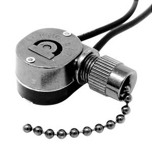 lot 4304 image: Ceiling Pull Chain Switch ZE-109M Zing Ear Metal Pull Chain Light Switch ON-Off Pull Chain Switch Ceiling Fan Lamp Light Switch (Black Bronze)