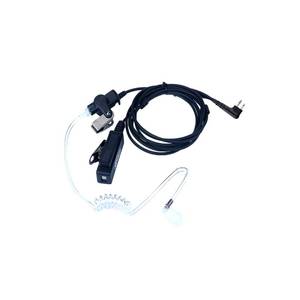 lot 4305 image: KEYBLU 2-Wire Acoustic Tube EarpieceHeadset with PTT and Mic Surveillance Kit for Motorola Walkie Talkie CP200 CLS1110 CLS1413 CLS1450 Radio