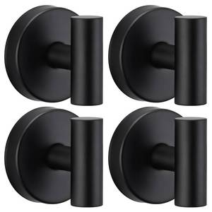 lot 4306 image: warlve Heavy Duty Reusable Suction Cup Hooks for Shower - No Drill BathroomGlassMirrorTiles & Metal and Smooth Non-Porous Surfaces for Towels, Robes, Loofahs(4, Matte Black)