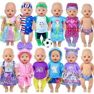 lot 4329 image: WONDOLL 12 Sets 14-16-Inch-Baby-Doll-Clothes-Outfits Dress Headbands Accessories Compatible with 43cm New Born-Baby-Doll, 15-inch-Baby-Doll