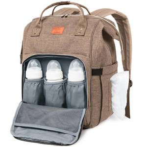 lot 5740 image: KeaBabies Baby Diaper Bag Backpack - Large Baby Bag for Boys, Girls, Waterproof Multi Function Travel Diaper Backpack with Changing Pad, Durable Travel Essentials for Moms and Dads (Coffee Brown)