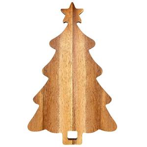 lot 5743 image: 16.5 Wooden Christmas Tree Charcuterie Boards Acacia Wood Cutting Board with Handle Christmas Kitchen Decor Gifts Xmas Serving Cheese Board Festive Decorative Food Tray Holiday Xmas Tree Platters
