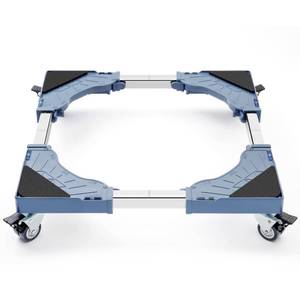lot 5747 image: WBD WEIBIDA Adjustable Furniture Dolly with 4 Dual-Locking Wheels, Universal Washing Machine Base Stand, Square Appliance Mover for Refrigerator, Mini-Fridge, Washer & Dryer, Moving Cart