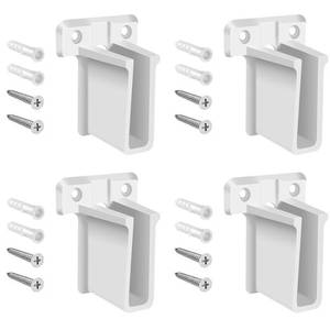 lot 6016 image: Hufopik 4 Pack Wire Shelf End Bracket, Designed for Closetmaid Wire Shelving, Wall Mount Brackets for Shelves Closet, Screws Included, Wire Shelf Clips, Wall Shelf Brackets, Closet Wire Shelving