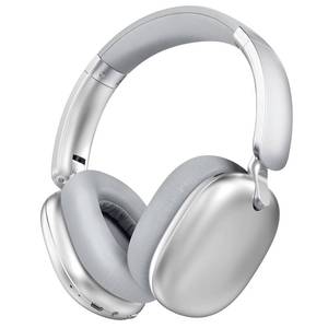 lot 6018 image: RORSOU C6 Active Noise Cancelling Headphones, Wireless Over Ear Bluetooth Headphones, 60H Playtime, Lightweight Folding Deep Bass Comfort Fit Ear Cups Headset with Mic for iPadTravelPCHome Silver