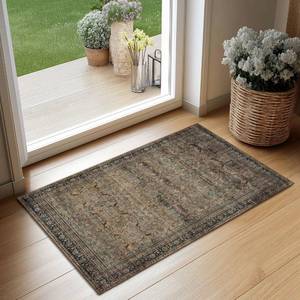 lot 6059 image: Ruaruarug Area Rug Non Slip Machine Washable Ultra Soft Living RoomBedroomKitchenOutdoorClassroom Vintage Brown, 2�3