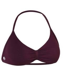lot 6128 image: AUROLA Influence Strappy Bra Sports Bras for Women, Backless Padded Impact Strappy Bra for Workout Gym Yoga with Removable Cups,Black Cherry,L