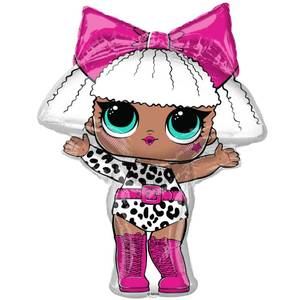 lot 6133 image: Anagram 38446 Lol Surprise Diva Foil Mylar Party Balloon, 34, Multicolor, Pack of 1