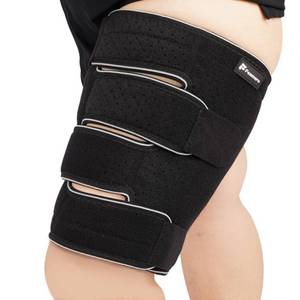lot 6138 image: Feamero Plus Size Thigh Compression Wrap for Lymphedema & Swelling Relief, Adjustable Thigh Sleeve for Circulation & Muscle Recovery, Support for Men and Women (Short, XL)
