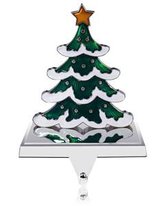 lot 6148 image: JUSTOTRY 2024 New Stocking Holders for Mantle Snow Green Xmas Tree Stockings Holders for Fireplace Home Decor Holiday Gifts Christmas Decorations Supplies Non-Skid Durable and Sturdy