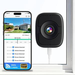 lot 6150 image: 5MP 3K Window Cameras for Home Security, 2.4G 5G WiFi Safeview Window Security Camera with Night Vision Full Color, AI Person & Car Detection, 2 Way Talk, 247 Recording, 60S Easy & Quick Install