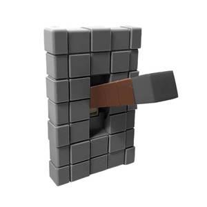 lot 6153 image: Game Room Light Switch Cover, 1 Toggles Blocks Light Switch Cover, My World Room Decor, More Sturdy, 1 Gangs Standard Size for Fans Kids Bedroom Decoration, Grey stick level