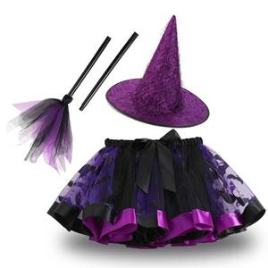 lot 6175 image: BEBAOVO Halloween Witch Costume Set - Witch Costume Skirt with Hat, Broom for Halloween Cosplay Carnival Party (Witch - Pur) (Hat Only)