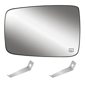 lot 6184 image: Driver Side Heated Mirror Glass Compatible with 2009-2018 Dodge Ram Pick-Up 1500 2500 - Replace 68079363AA 68050299AA - Side View Exterior Convex Mirror wBacking Plate