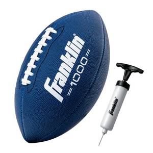 lot 7420 image: Franklin Sports Youth Pee Wee Kids Footballs- Synthetic Leather Youth Football for Kids - Outdoor All-Weather Balls - Extra Grip Ball - 1 Pack - Blue  White