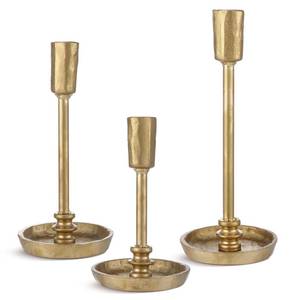 lot 7456 image: Mumufy 3 Pcs Christmas Rustic Cast Iron Taper Candle Holders Decorative Candle Stand Antique Bronze Vintage Candlestick Holder for Home Wedding Dining Table Holiday Party Decor (Antique Bronze)
