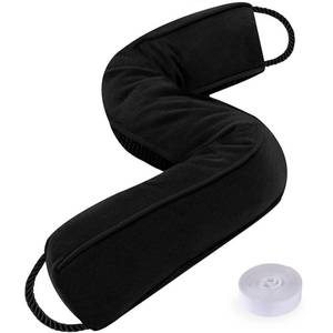 lot 7488 image: Sunolga Door Draft Stopper Blocks Hot and Cold Air with Removable Washable Cover for Bottom of Door, All-Season Seal for Noise, Light, Dust, Door Sweep for Gaps Up to 3, Home Essentials, 42, Black