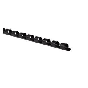 lot 8218 image: Mead CombBind Binding SpinesSpiralsCoilsCombs, 14, 25 Sheet Capacity, Black, 125 Pack (4000130)