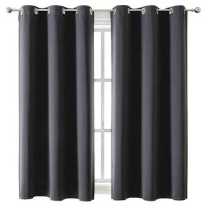 lot 8237 image: ChrisDowa Grommet Blackout Curtains for Bedroom and Living Room - 2 Panels Set Thermal Insulated Room Darkening Curtains (Dark Grey, 42 x 63 Inch)