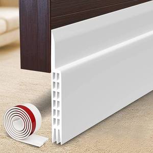 lot 8238 image: New Upgrade Huge Gap Door Draft Stopper, 3.4 W Widened Door Sweep Seal Gap Up to 1.8 for Interior & Exterior Doors - Keeping Draft, Noise, Dust and Unwanted Animals Out,3.4 W x 39 L,White