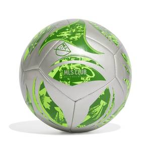lot 8283 image: Adidas MLS Club Soccer Ball, Silver MetallicGreen, 4