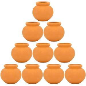 lot 8293 image: ONEST 10 Pieces Miniature Tiny Clay Pots Mini Flower Pottery Planter for DIY Garden Plants Office Home Decoration