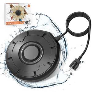 lot 8305 image: Cearktiy Bird Bath Heater,Birdbaths De-Icer,Birdbath Water Heater Deicer with Thermostatically Controlled,Heated Bird Bath Deicer Suitable for Birdbath Farm Livestock Drinking Outdoors in Winter,Black