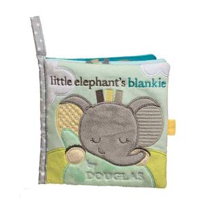 lot 8325 image: Douglas Baby Gray Elephant Soft Plush Activity Book