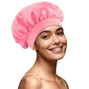 lot 8332 image: Zixsavk Silk Bonnet for Sleeping Women - Waterproof Shower & Sleep Hair Protector, Adjustable Silk Night Cap for CurlyNatural Hair