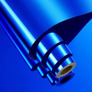lot 8349 image: FunStick Mirror Royal Blue Permanent Vinyl for Cricut Blue Adhesive Vinyl Roll for Cricut Flexible Reflective Peel and Stick Mirror Stickers Sheets for Crafts Wall Stickers Home Party Decor 12x78.8