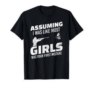 lot 8370 image: Assuming I was Like Most Girls Trap Shooting Skeet Shooting T-Shirt M