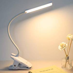 lot 8371 image: deaunbr LED Reading Light with Clip USB Rechargeable Book Lights, Eye Protection 24 LEDs Flexible Neck Night Bed Lamp, Touch Control Portable Clamp Desk Lamps for Bed Headboard, Computers