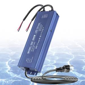 lot 8388 image: SUCIKORIO 12V 300W Ultra Slim LED Transformer 100-120V AC to 12V DC 25A Quiet Low Volt LED Driver Constant Voltage Driver Adapter, IP67 Waterproof for Indoor & Outdoor