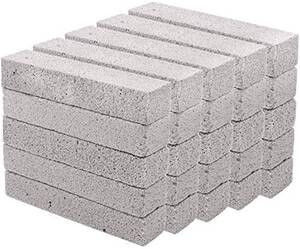 lot 13273 image: 25 Pieces Pumice Stone Toilet Bowl Cleaner, Pumice Scouring Stick Remove Hard Water Ring in Toilet, Pumice Stones for Cleaning, Household, Bath, Kitchen, Pool (5.9 x 1.4 x 0.9 Inches)